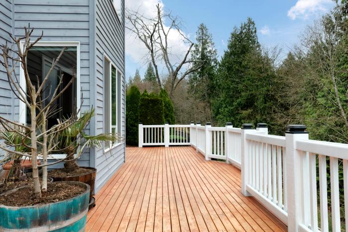 South San Francisco — finished deck against the wooded backdrop