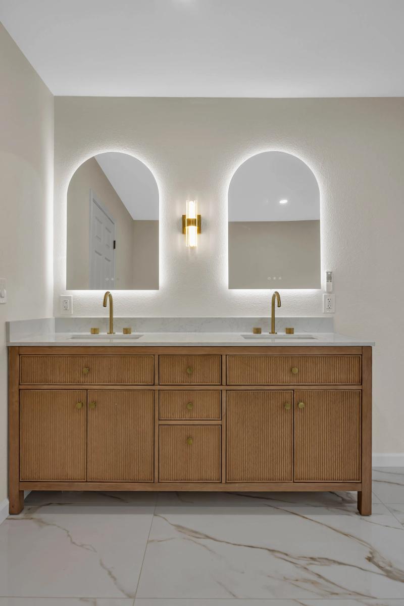 Finished bathroom remodel in Redwood City
