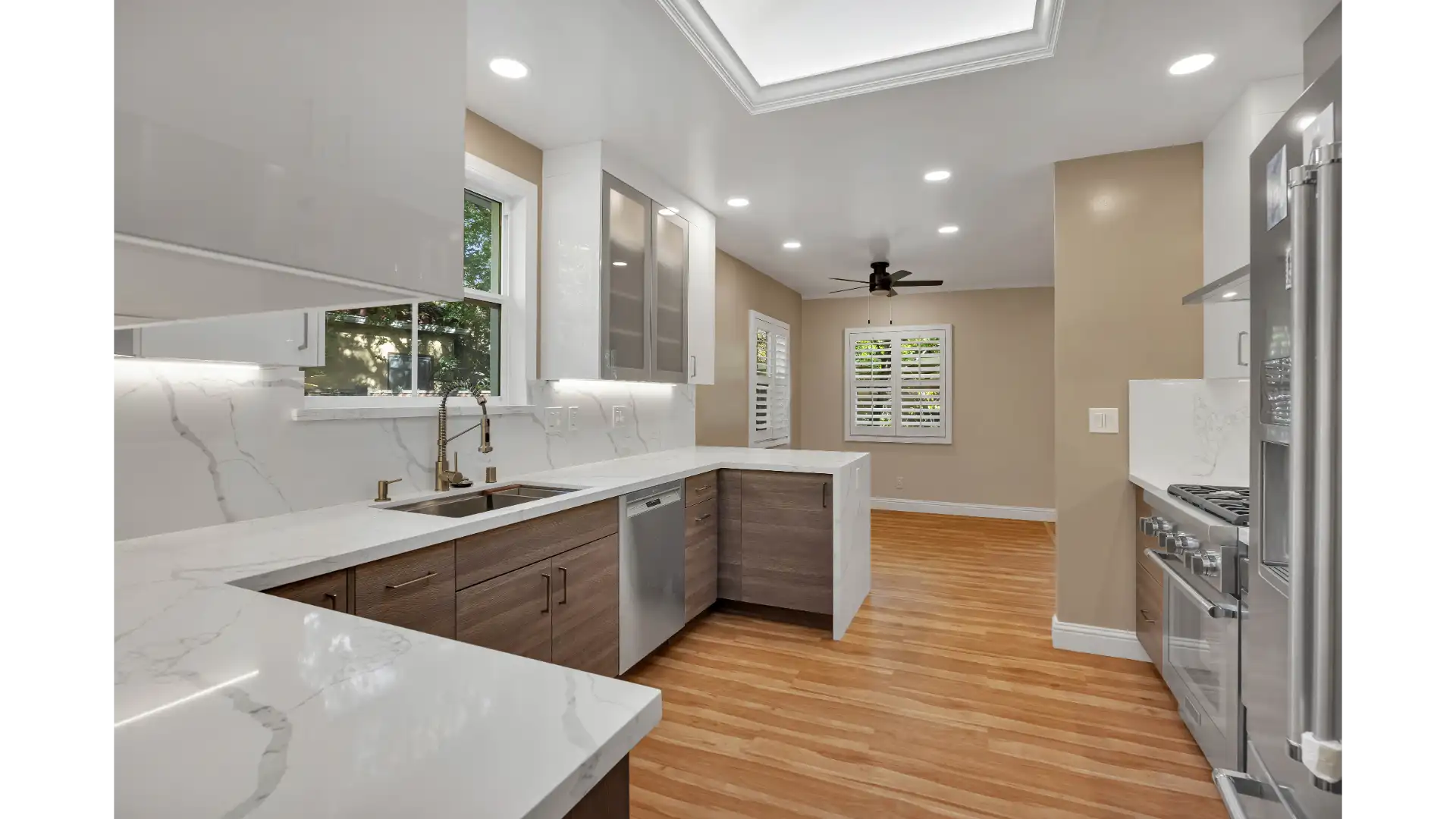 Custom home interior built in Redwood City by Bark and Build