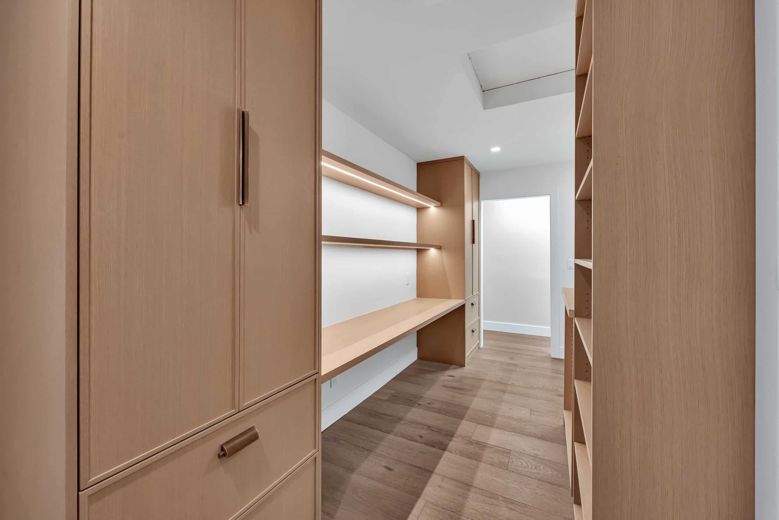 Custom home hallway and finishes in Redwood City