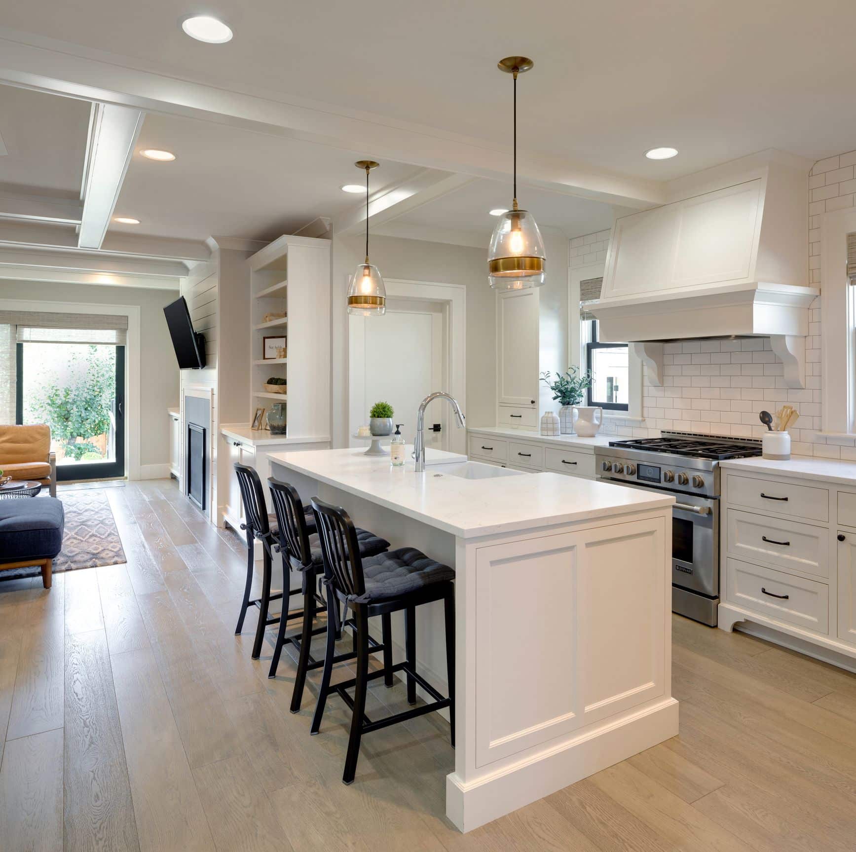 Custom kitchen cabinetry and island in Redwood City
