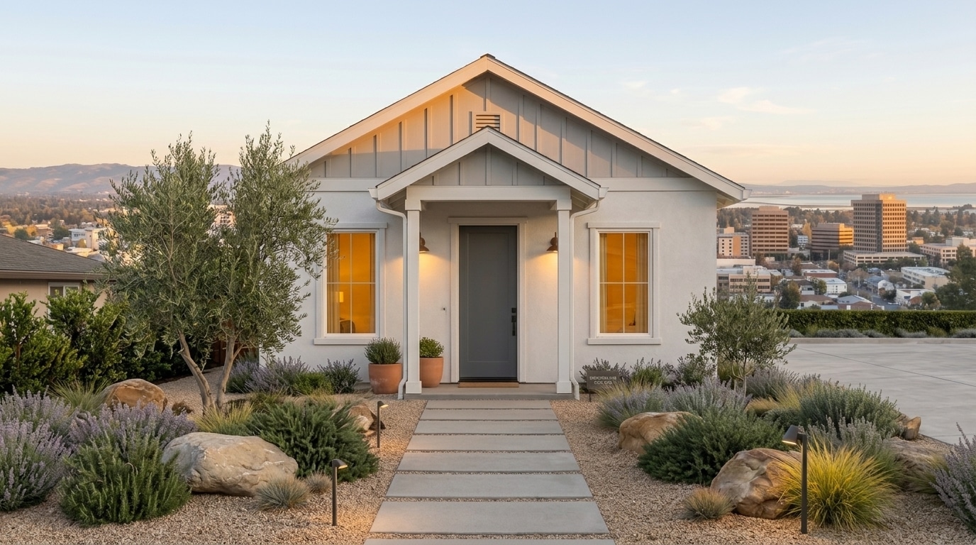 Newly built accessory dwelling unit exterior in Redwood City