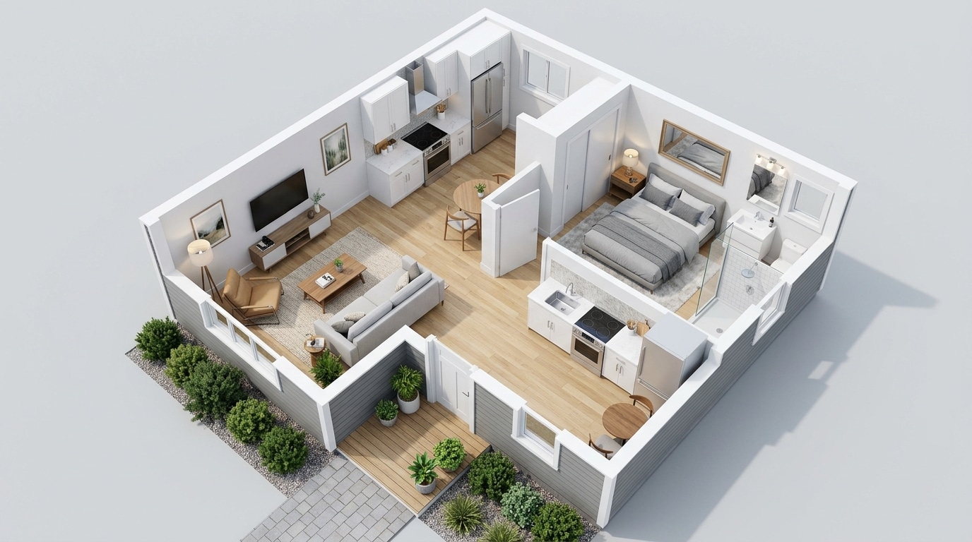 Model A1 ADU floor plan