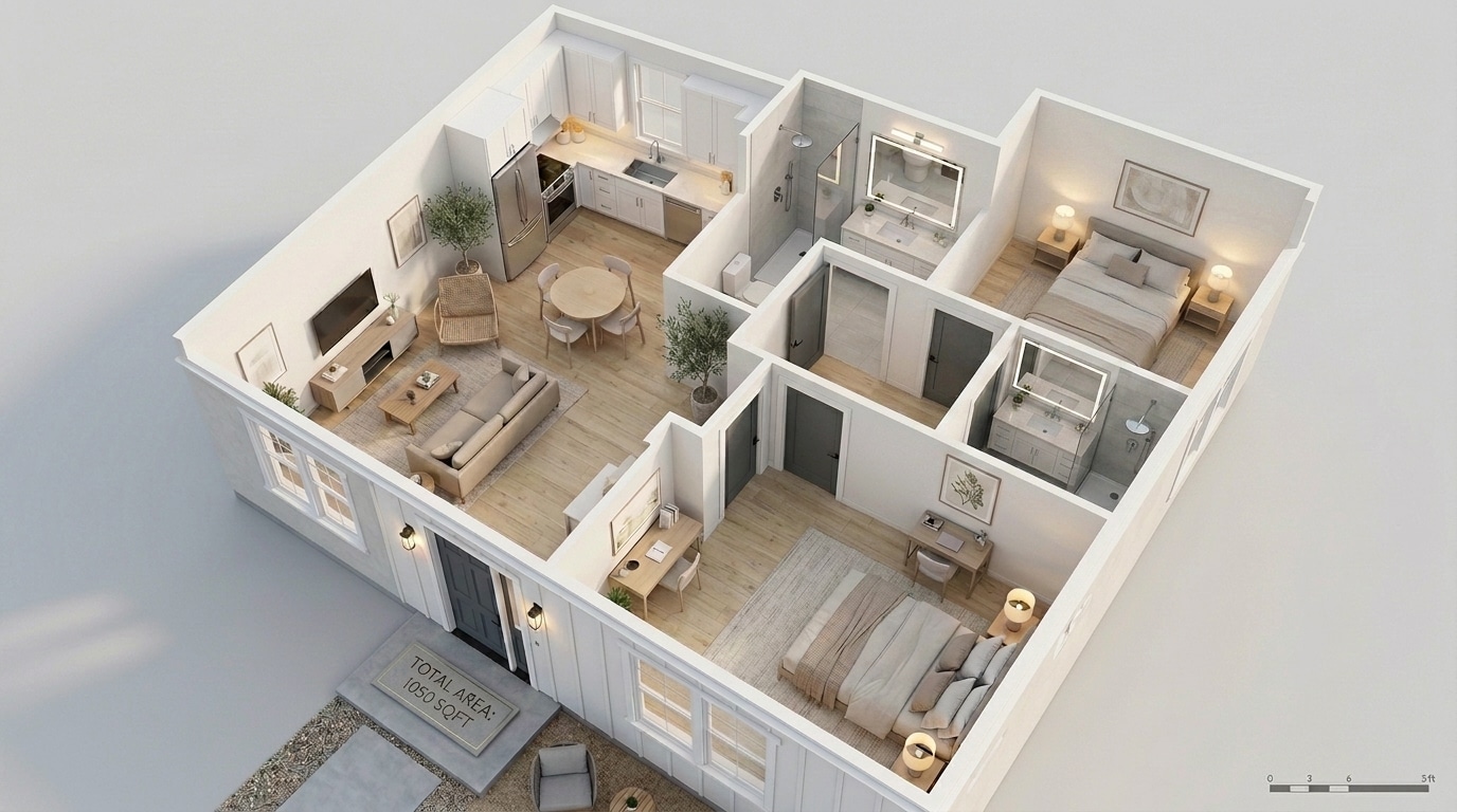 Model B6 ADU floor plan