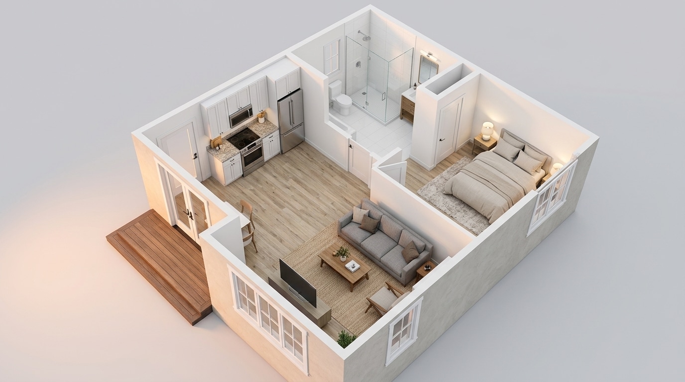 Model A4 ADU floor plan