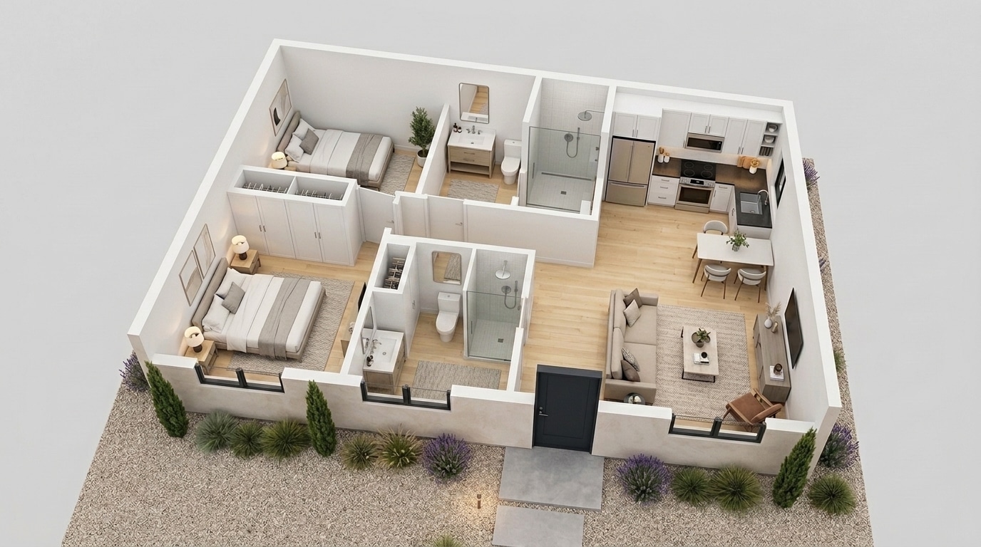 Model B3 ADU floor plan
