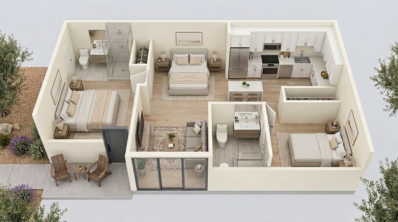 Model B4 ADU floor plan