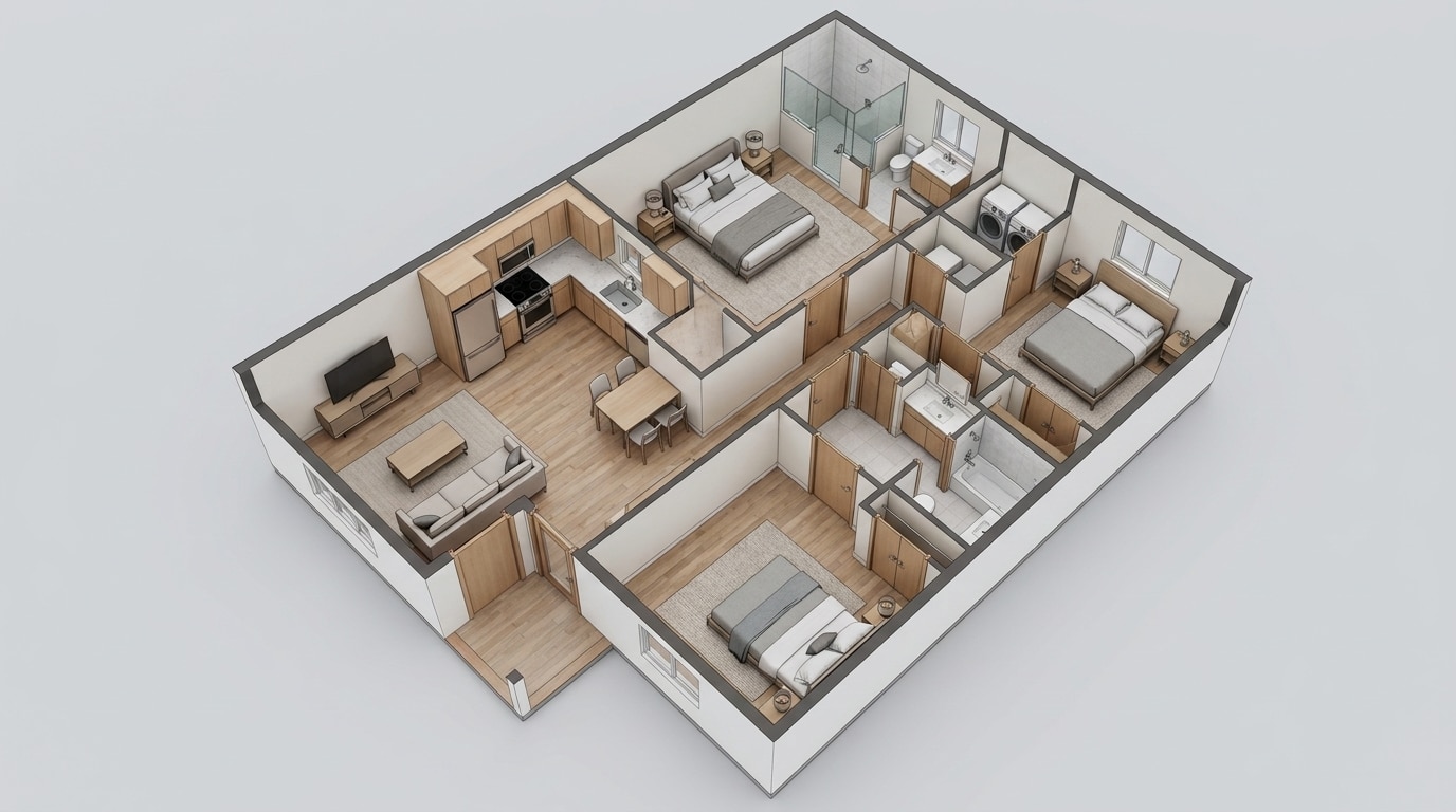 Model C1 ADU floor plan