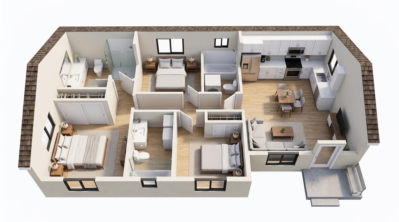 Model C2 ADU floor plan