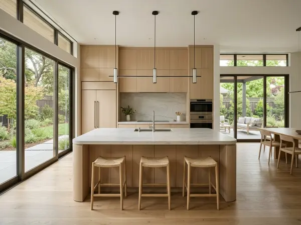 Kitchen cabinetry and countertop detail in a Redwood City remodel