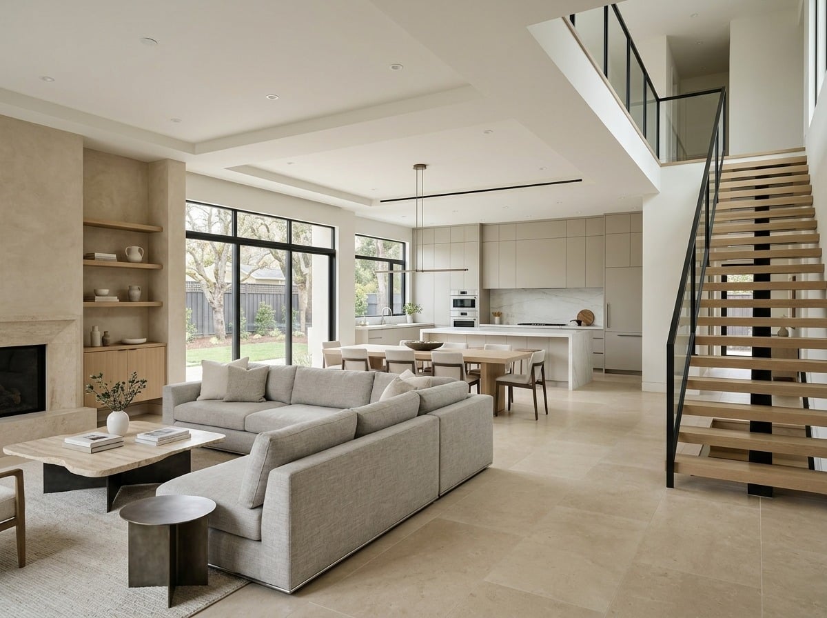 Interior of a Redwood City home during a full remodel