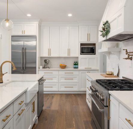 kitchen in newly constructed luxury home